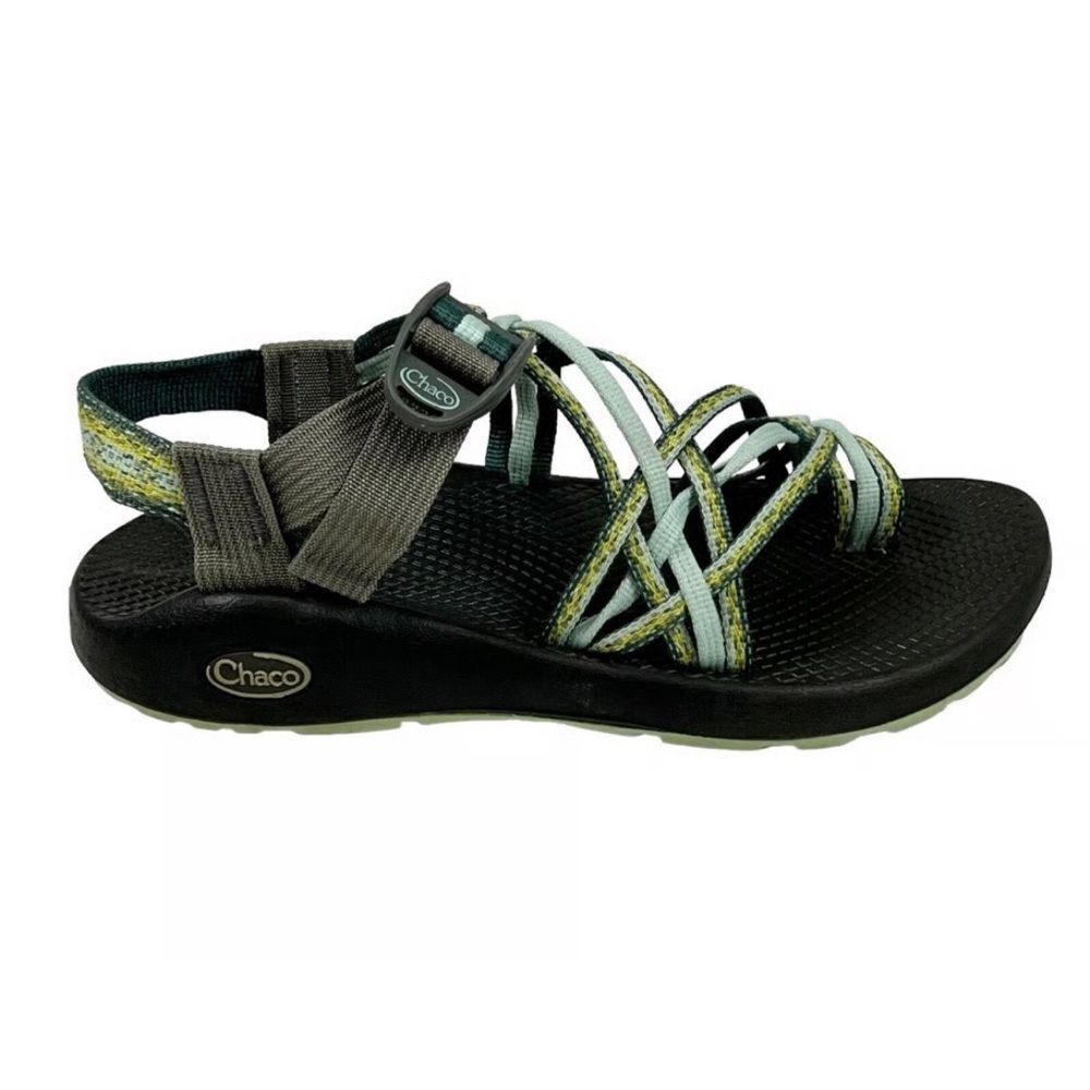 CHACO ZX3 Classic Sport Sandals Strappy Black and Green Size 10 Womens
